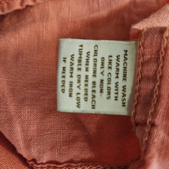 Caribbean men's linen button down,  pink. 3XB, #843. - Picture 5 of 5